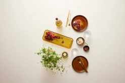 Kusintha serveringsfat rektangulärt 14x38 cm, Amber