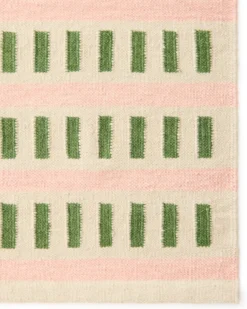 Ladakh ullmatta, Offwhite-green-pink, 180x270cm