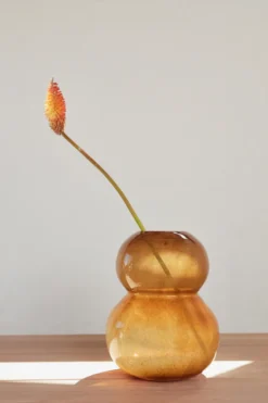 Lasi vas 30 cm, Amber