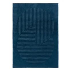 Levels Circles ullmatta, Blå, 200x300 cm