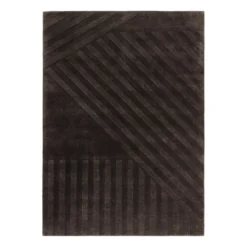 Levels Stripes ullmatta, Brun, 170x240 cm