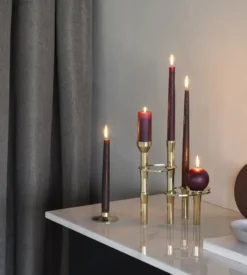 Lind Curve kombinerbar ljusstake 24K guldplätering, Single