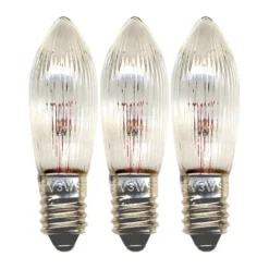 Lit ljuskälla E10 reservlampa 34V 3-pack, Klar, 3W