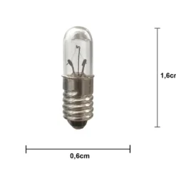 Lit ljuskälla E5 reservlampa 12V 0,6W, 5-pack, klar