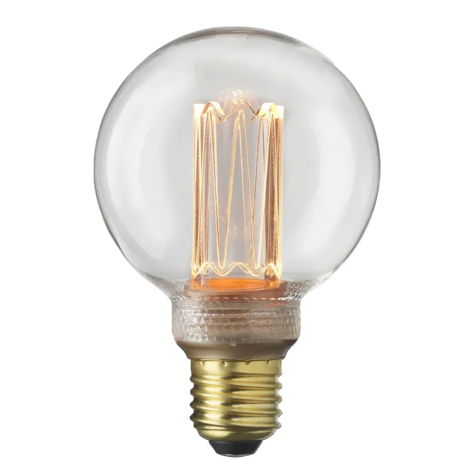 Ljuskälla E27 Laser LED filament glob, Klar