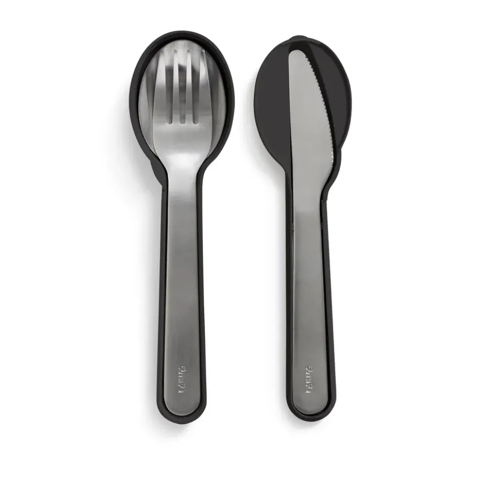 Lékué bestickset med fodral 5 delar, Black
