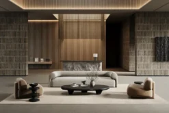 Lobby matta med langett, Off-white, 200x200 cm