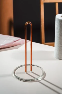 Loop hushållspappershållare 26 cm, Klar-amber