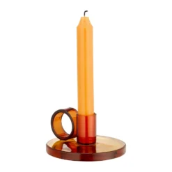 Loop ljusstake Ø11 cm, Amber