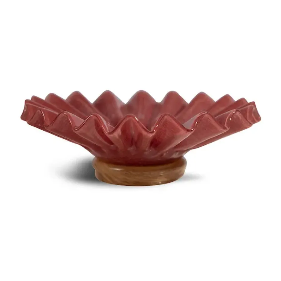 Lori skål M Ø18 cm, Bordeaux-beige