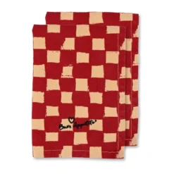 Love servett 45x45 cm 2-pack, Röd-sand