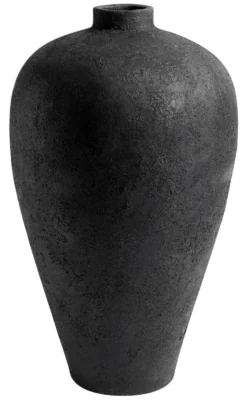 Luna kruka 80 cm, Svart-terracotta