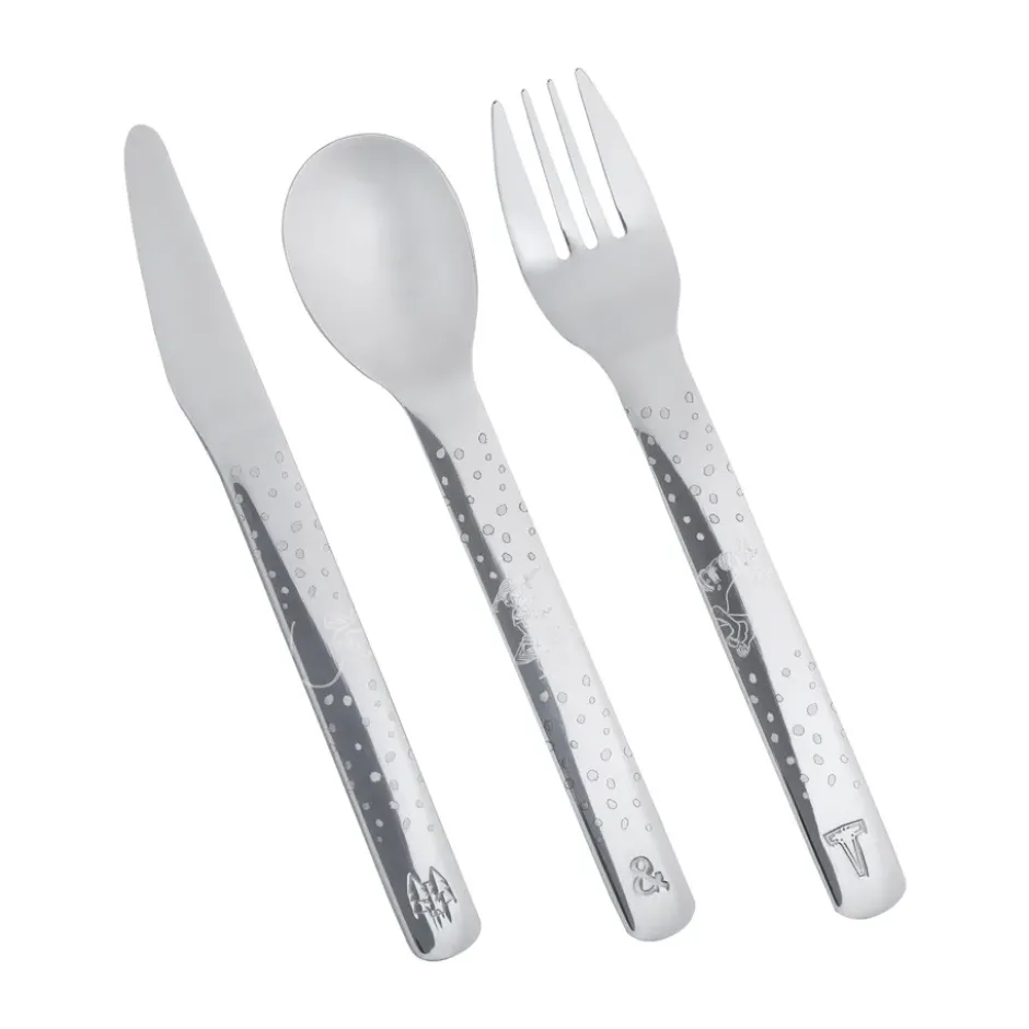 Lupo Pippi barnbestick 9 delar, Silver