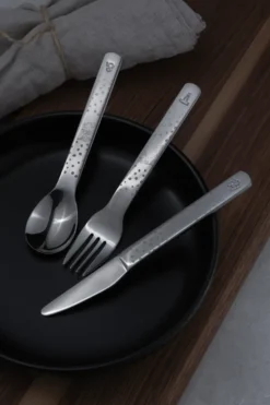 Lupo Pippi barnbestick 9 delar, Silver