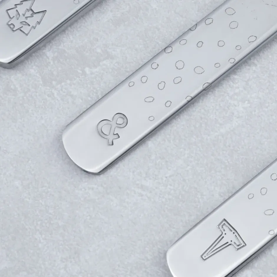 Lupo Pippi barnbestick 9 delar, Silver