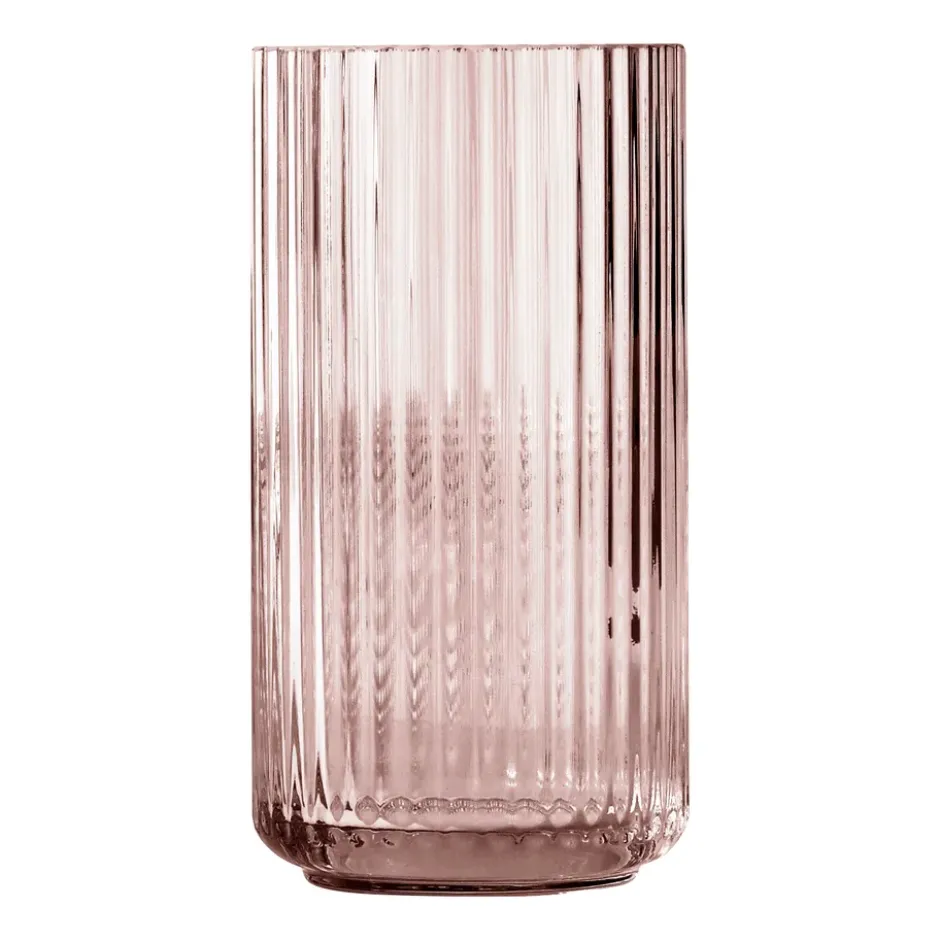 Lyngby vas glas burgundy, 20 cm