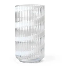 Lyngby Vas, White swirl, 20,5 cm