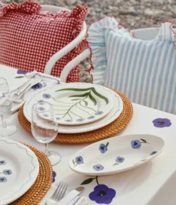 Madelen Möllard Pansy serveringsfat, Blue, Small, 22,5 cm