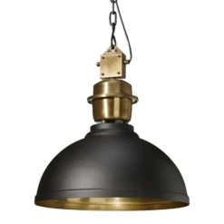 Manchester taklampa Ø52 cm, Svart-mässing