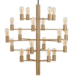 Manola 20 ljuskrona, Satin brass