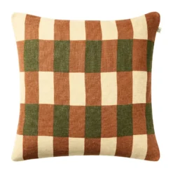 Marari kuddfodral, Apricot Orange-Cactus Green, 50x50 cm