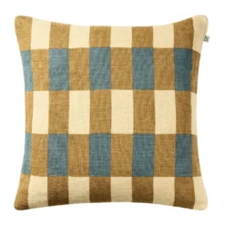 Marari kuddfodral, Khaki-Heaven Blue, 50x50 cm