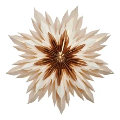 Marta adventsstjärna Ø60 cm, Vit-brun