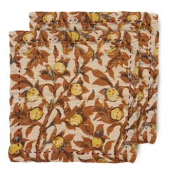 Mediterranean bomullsservett 30x30 cm 2-pack, Tangerine