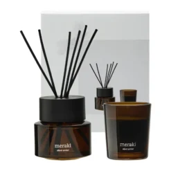 Meraki gåvoset doftpinnar och doftljus, Silent amber