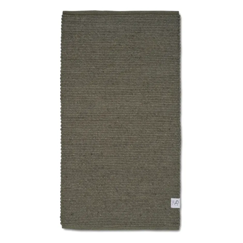Merino gångmatta, Dark green, 80x150 cm