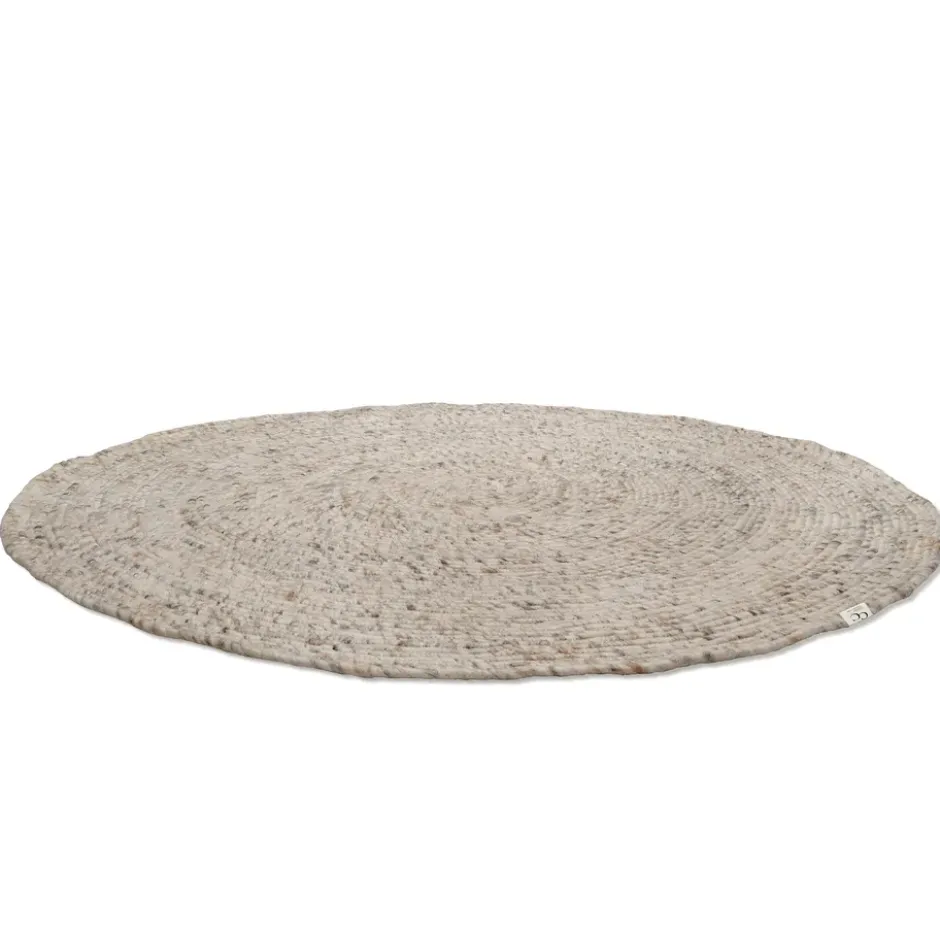 Merino ullmatta rund Ø160 cm, Beige