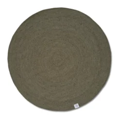 Merino ullmatta rund Ø240 cm, Dark green