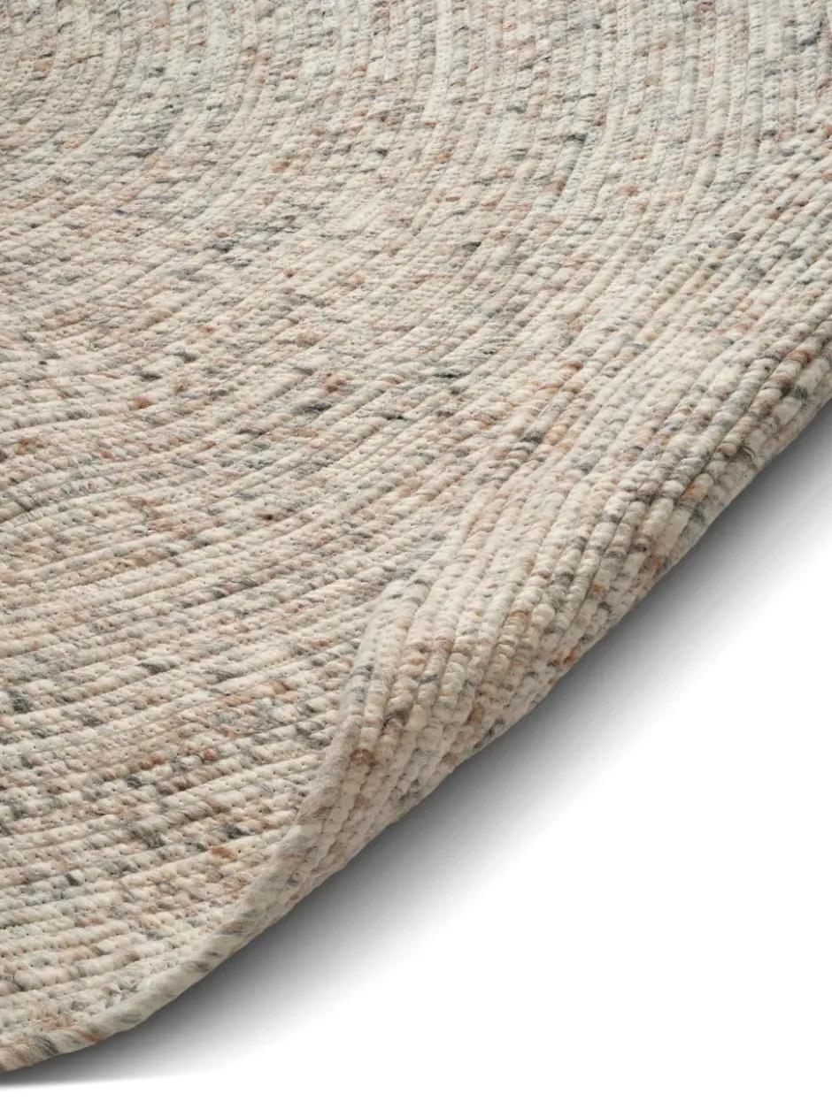 Merino ullmatta rund Ø240 cm, Natural beige