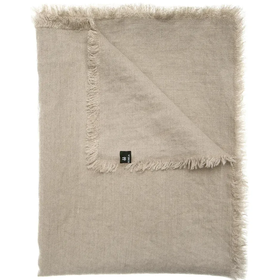 Merlin pläd i linne 130x170 cm, Natural (beige)