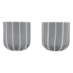 Mizu dricksglas 2-pack, Grey-white