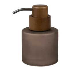 Modest tvålpump låg, Walnut
