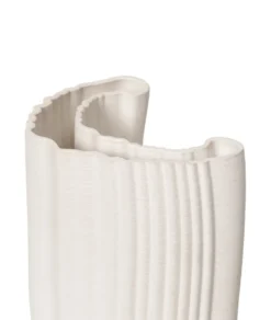 Moire vas 19x30 cm, Off-white