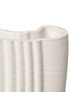 Moire vas 19x30 cm, Off-white
