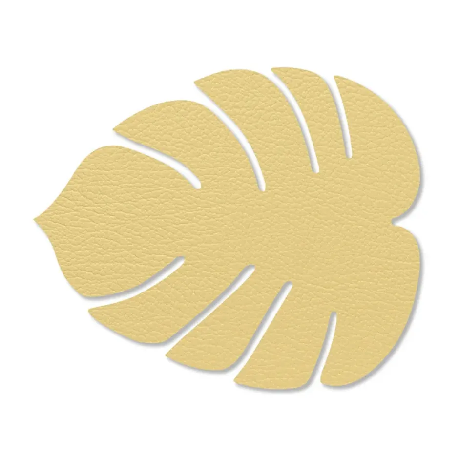 Monstera Leaf Hippo glasunderlägg, Guld