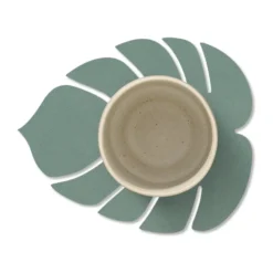 Monstera Leaf Nupo glasunderlägg, Pastellgrön