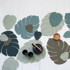 Monstera Leaf Nupo glasunderlägg, Army green