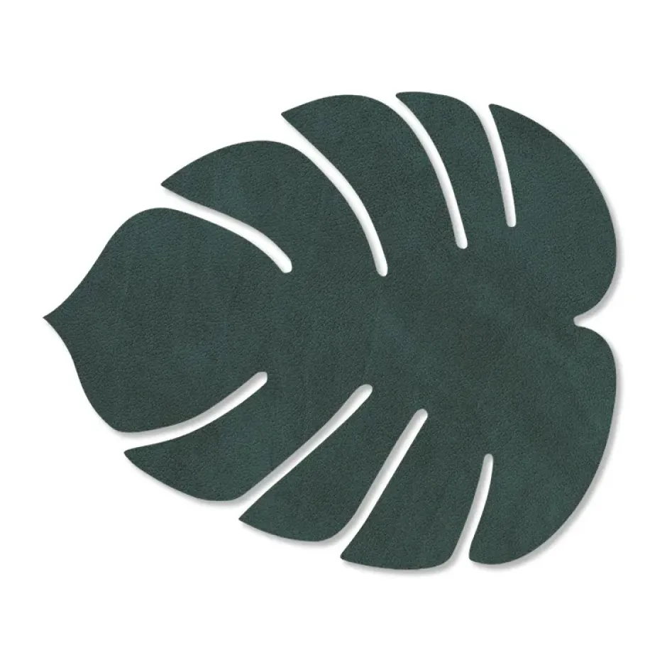 Monstera Leaf Nupo glasunderlägg, Mörkgrön