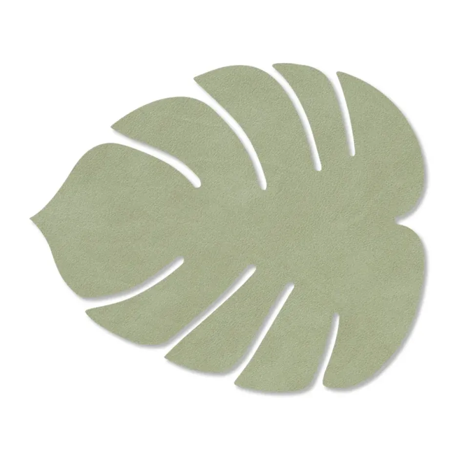 Monstera Leaf Nupo glasunderlägg, Olivgrön