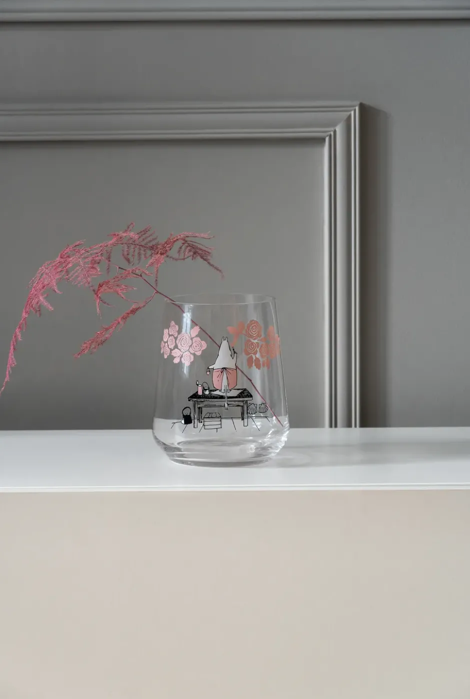 Moomin originals ljuslykta/vas 17,5 cm, Roses