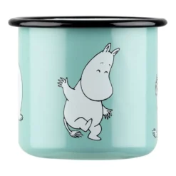 Moomin Retro emaljmugg 37 cl, Mint
