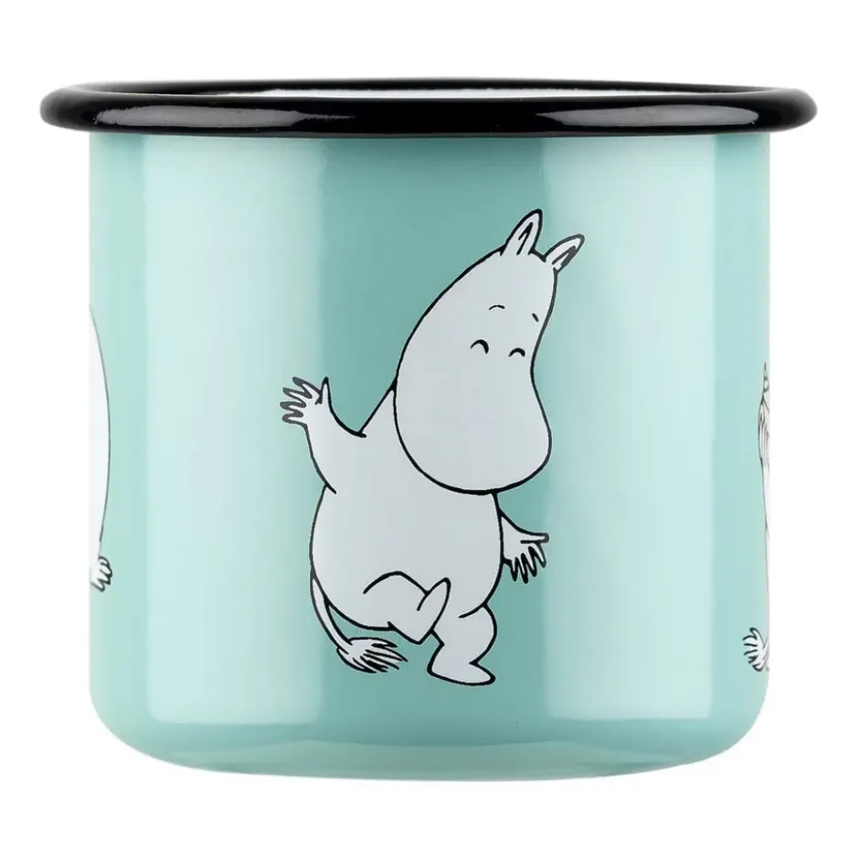 Moomin Retro emaljmugg 37 cl, Mint
