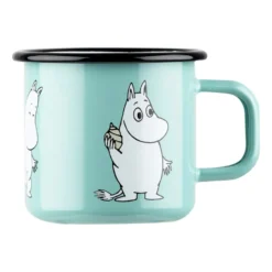 Moomin Retro emaljmugg 37 cl, Mint