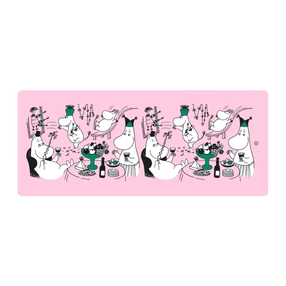 Moomin 80 serveringsbricka 17x40 cm, Rosa