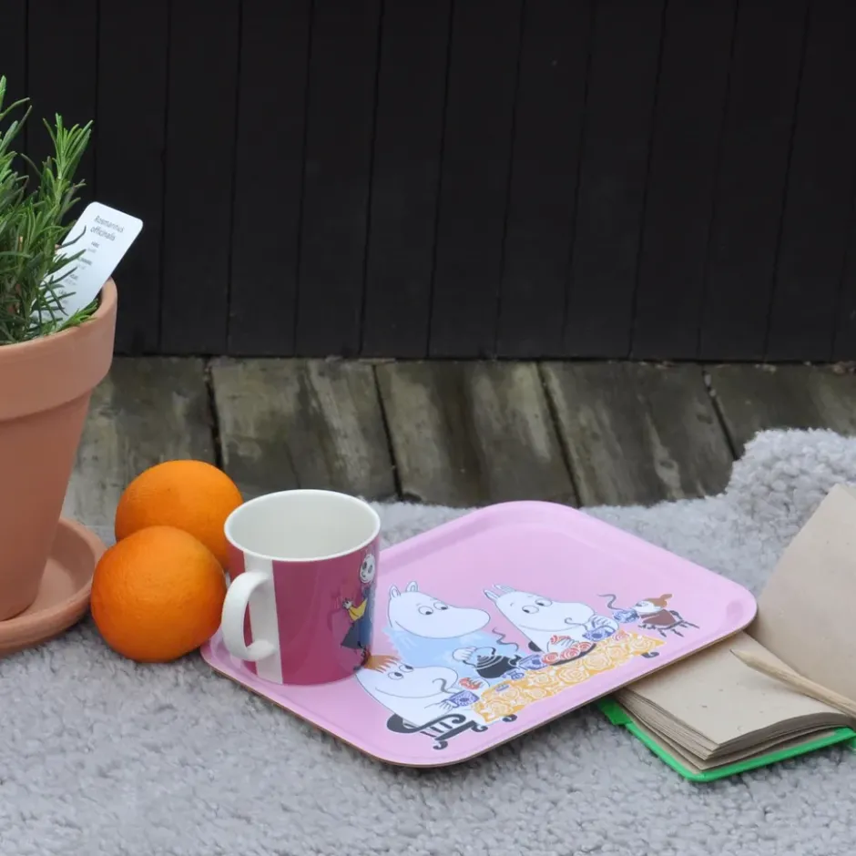 Moomin Teaparty bricka, rosa