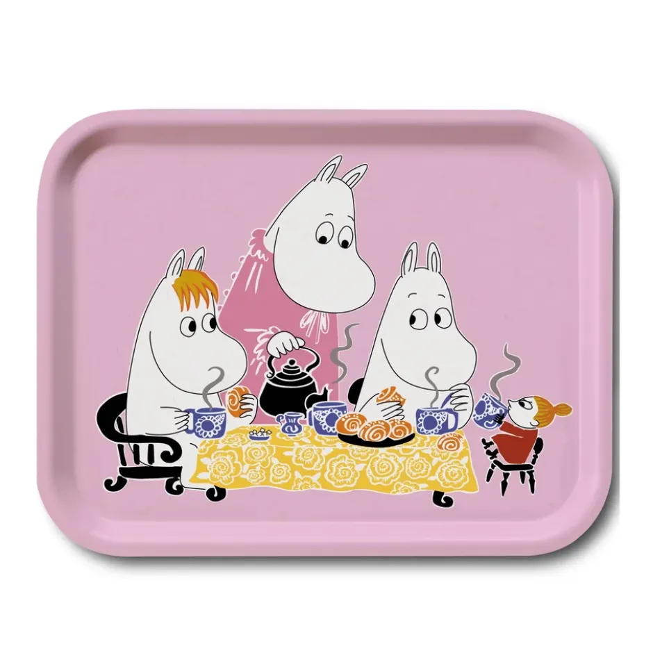 Moomin Teaparty bricka, rosa